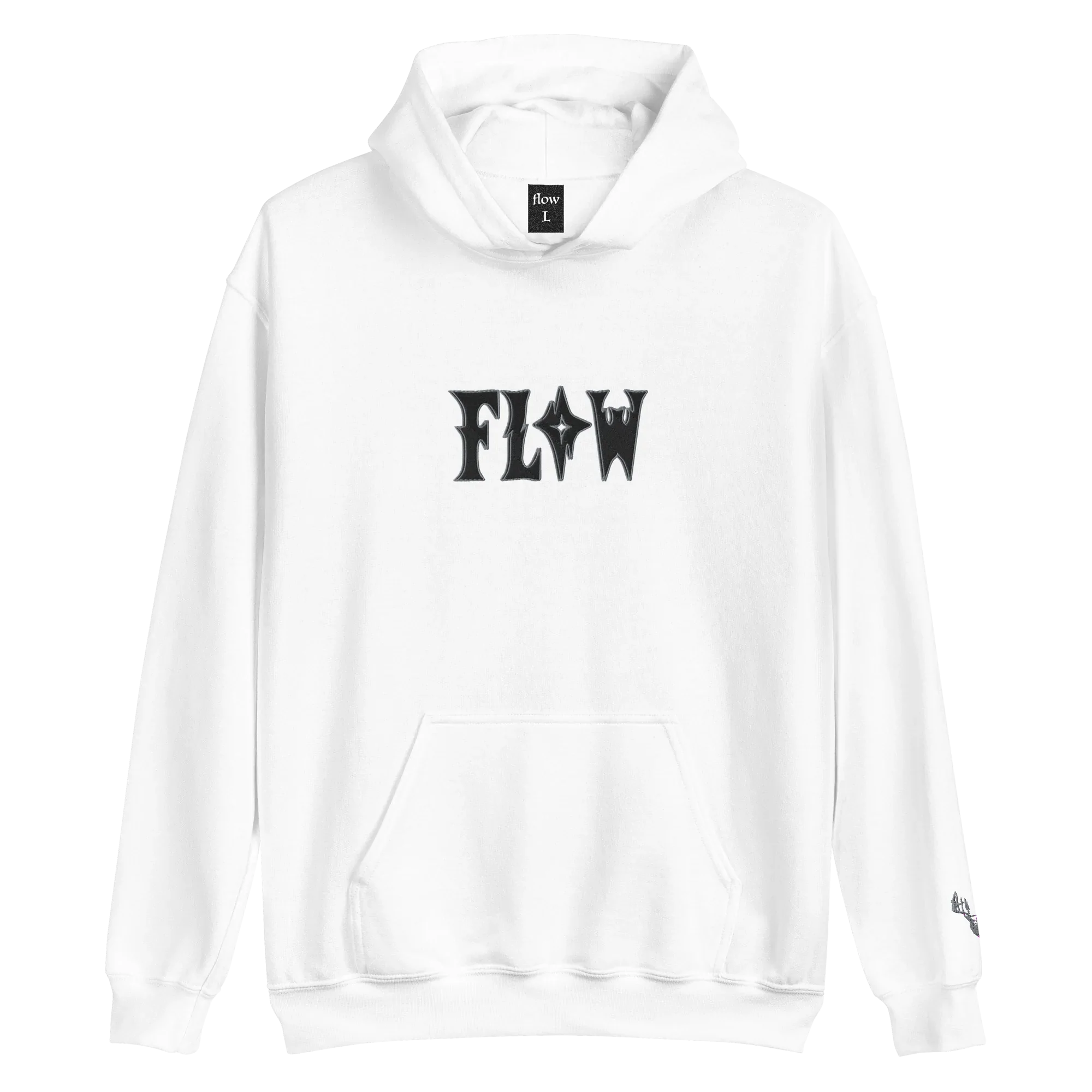 Night Logo Hoodie White